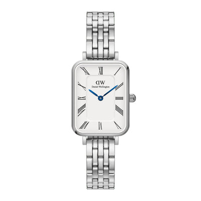 Daniel Wellington Quadro Roman Numerals 5-Link Silver