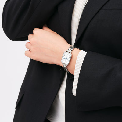 Daniel Wellington Quadro Roman Numerals 5-Link Silver