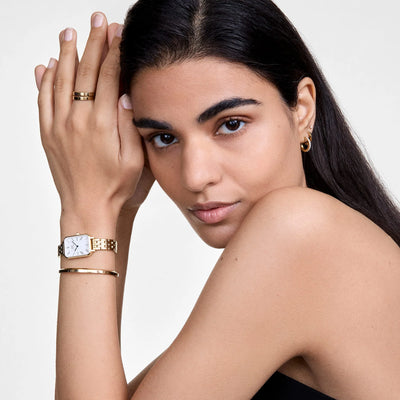 Daniel Wellington Quadro Roman Numerals 5-Link Gold