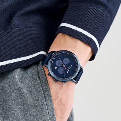 Ted Baker Haarvin Blue Dial Leather Watch