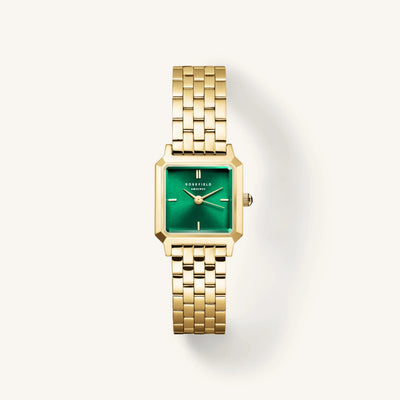 Rosefield Boxelle Emerald Yellow Gold & Emerald Watch
