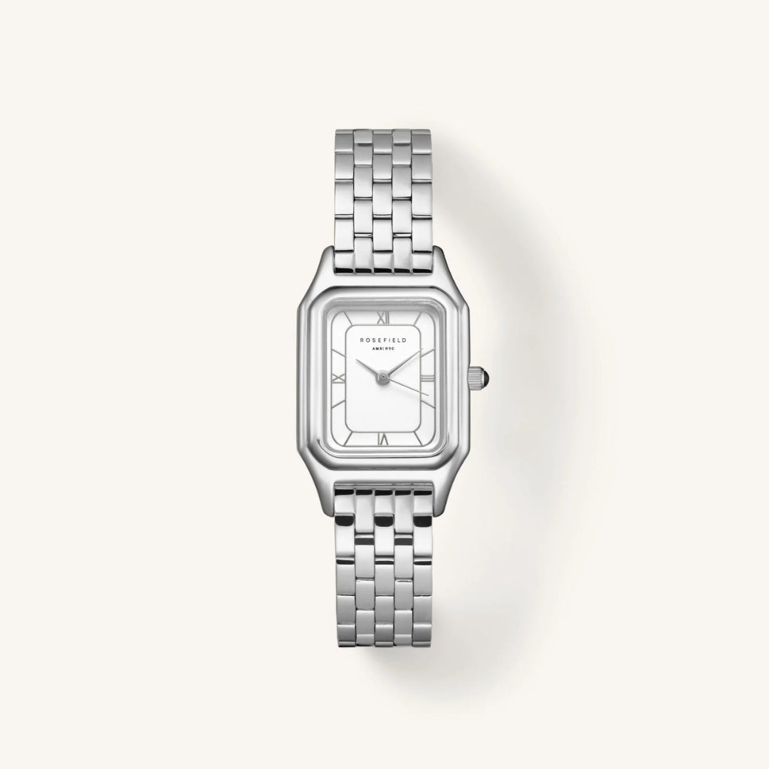 Rosefield Ivy White Silver Watch