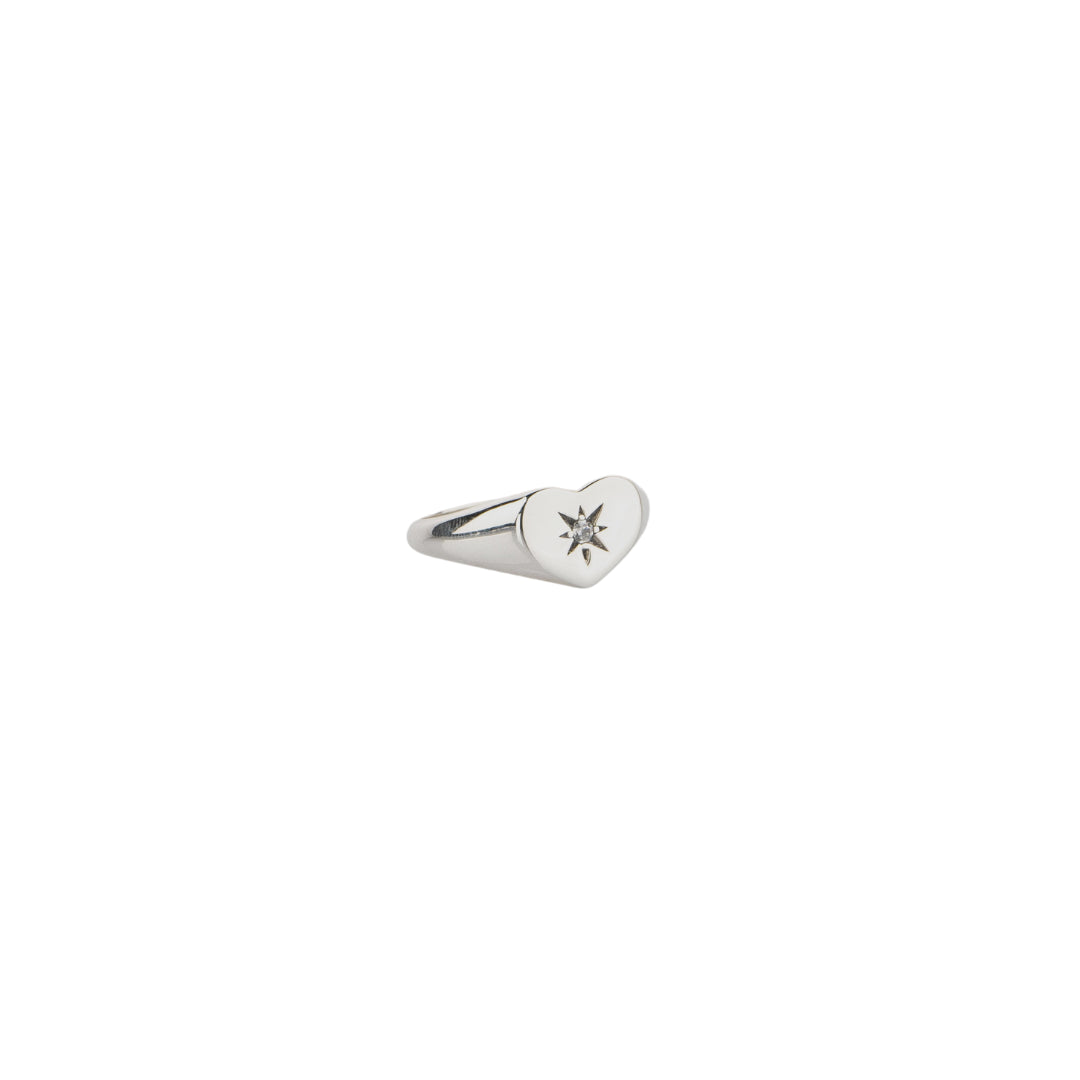 Too Cruel to be Kind Pierced Heart Signet Ring