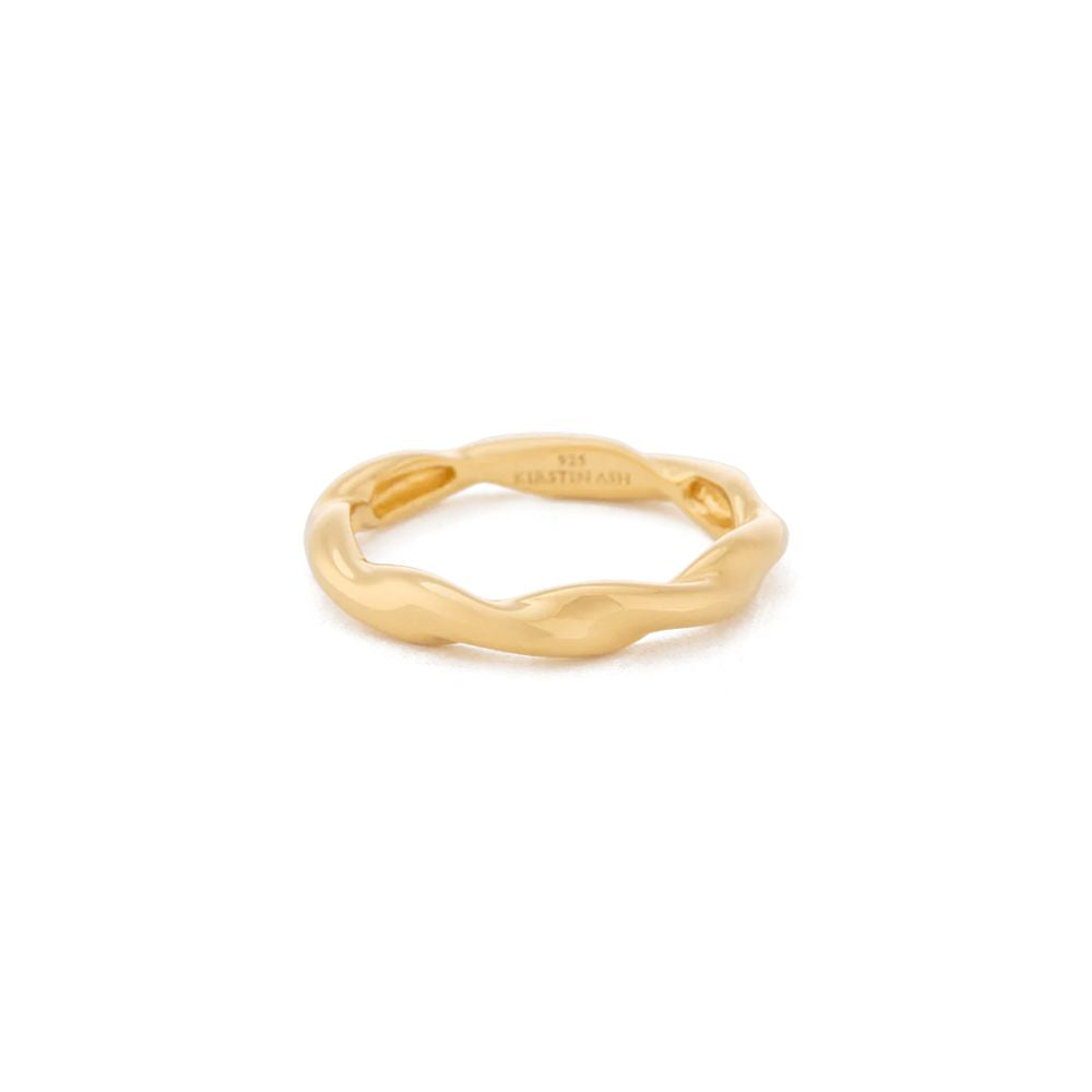 Kirstin Ash Wave Ring 18k Gold Plated