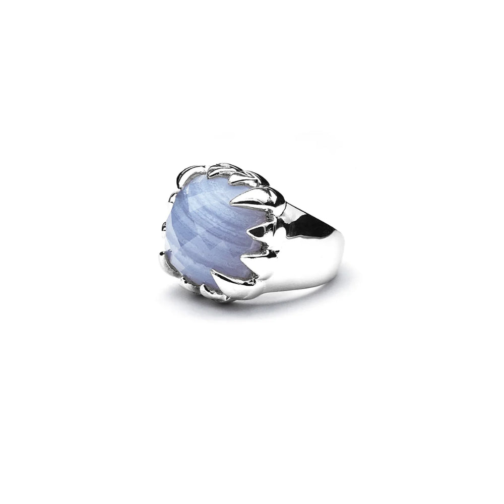 SGC Blue Lace Agate Claw Ring