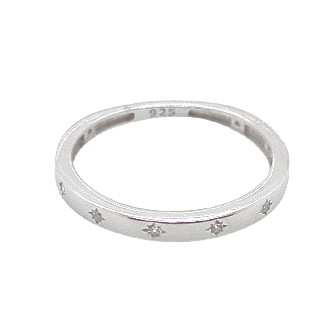 Grace 'Stability' CZ Ring | Silver RH | Size S