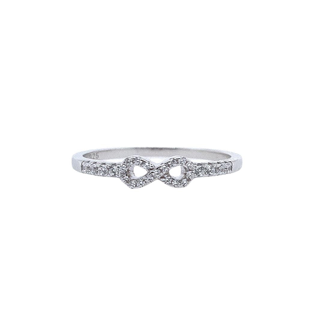 Grace Sterling Silver 'Infinity' CZ Ring