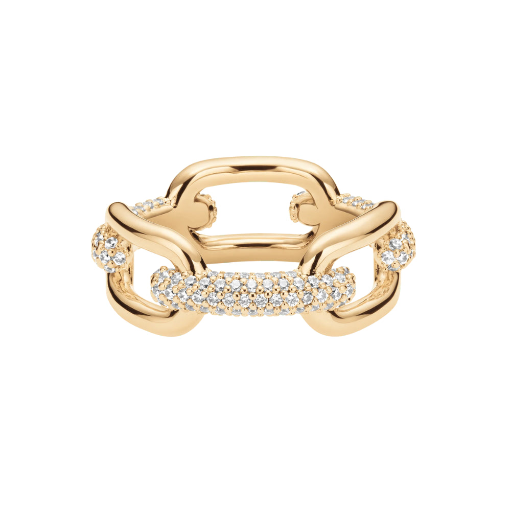 Daniel Wellington Crystal Link Ring | Gold CZ | 58