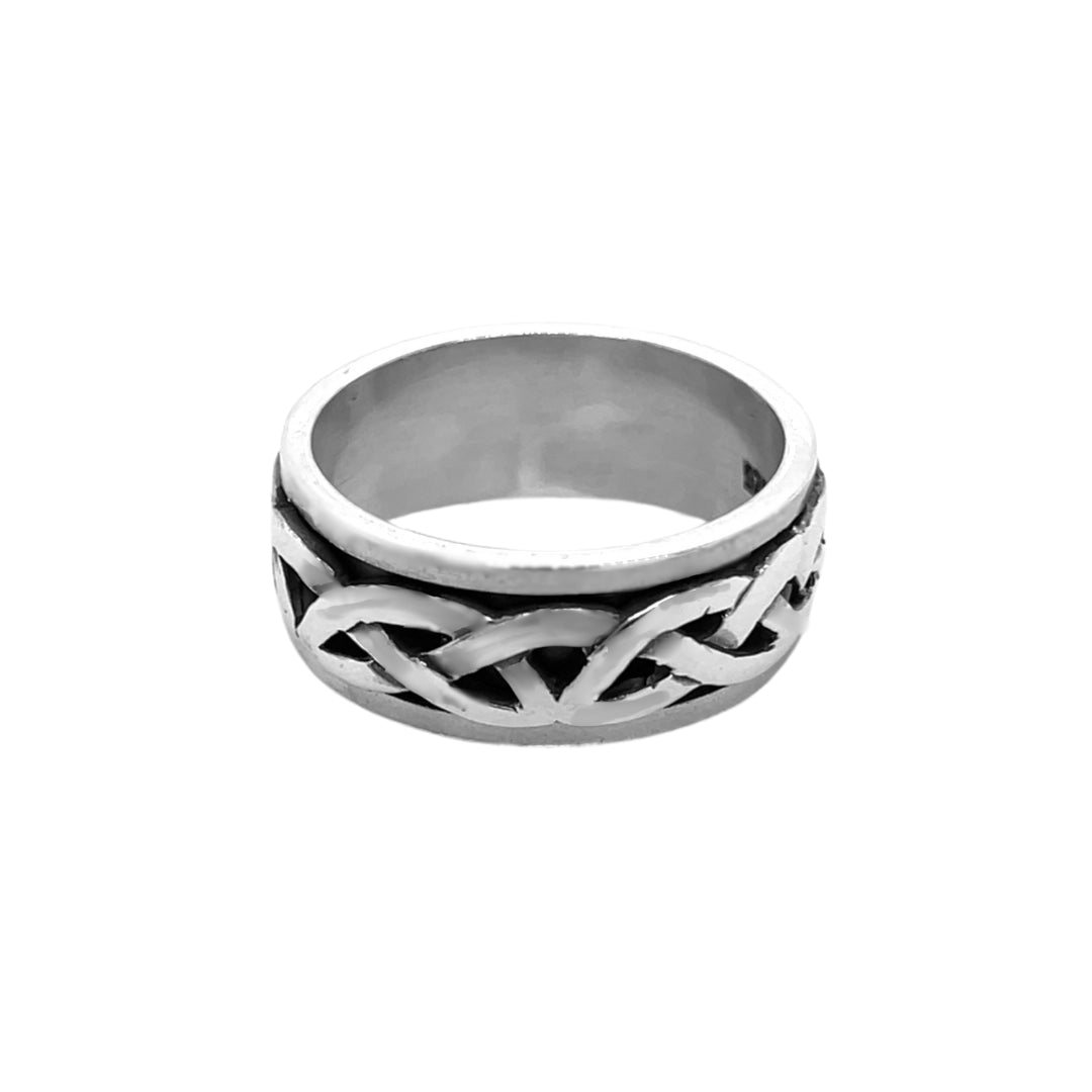 Revolution ' Never A Dull Moment' Spinning Ring | Silver OX | Size U