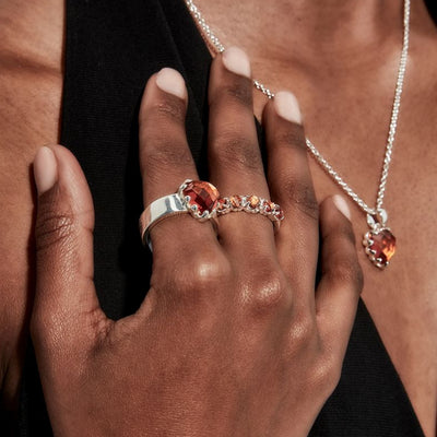 Stolen Girlfriednds Club | Halo Cluster Ring | Citrine