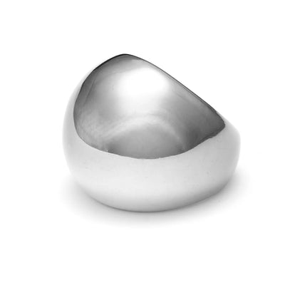 Silk & Steel Dome Ring Silver