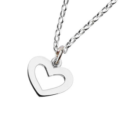 Karen Walker Silver Open Heart Necklace