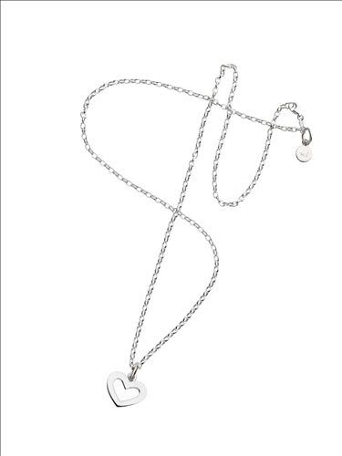 Karen Walker Silver Open Heart Necklace