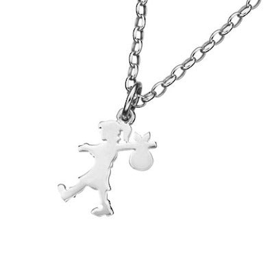 Karen Walker Small Runaway Girl Necklace 50cm | Silver