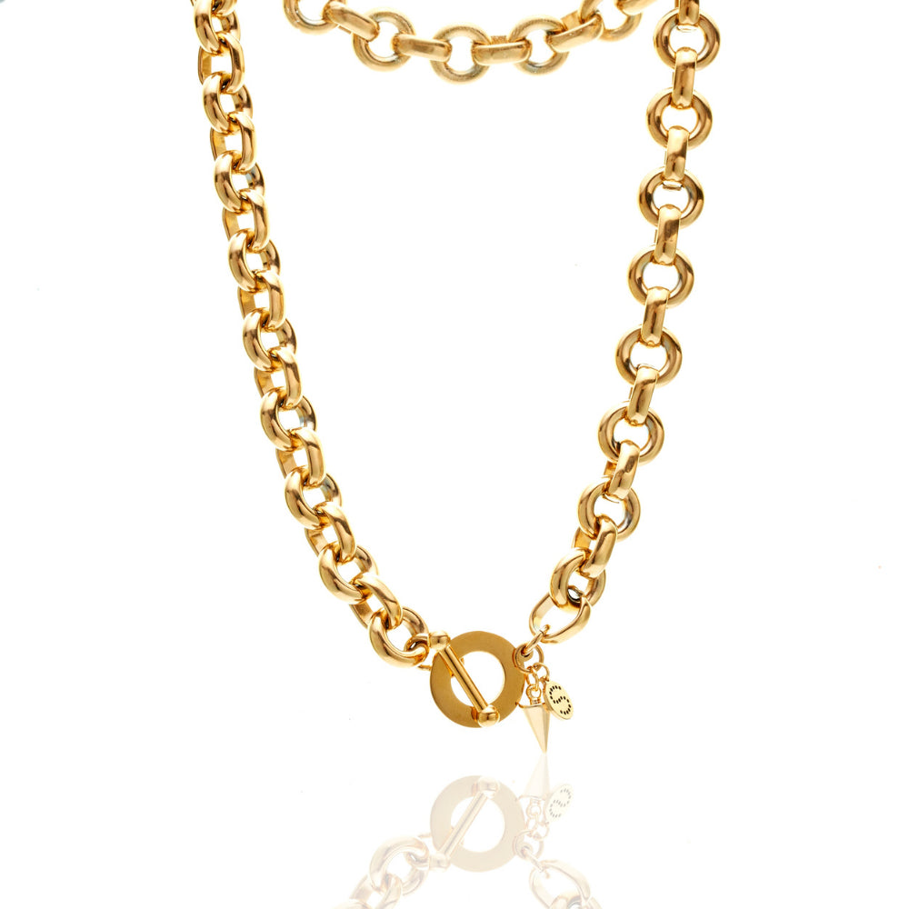 Silk & Steel Heirloom Gold Plated Necklace