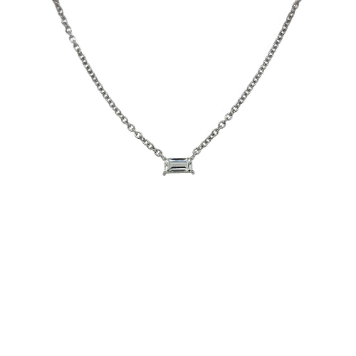 9k White Sapphire Necklace