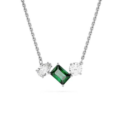 Swarovski Mesmera:Pendant Green White | Rhodium Plated