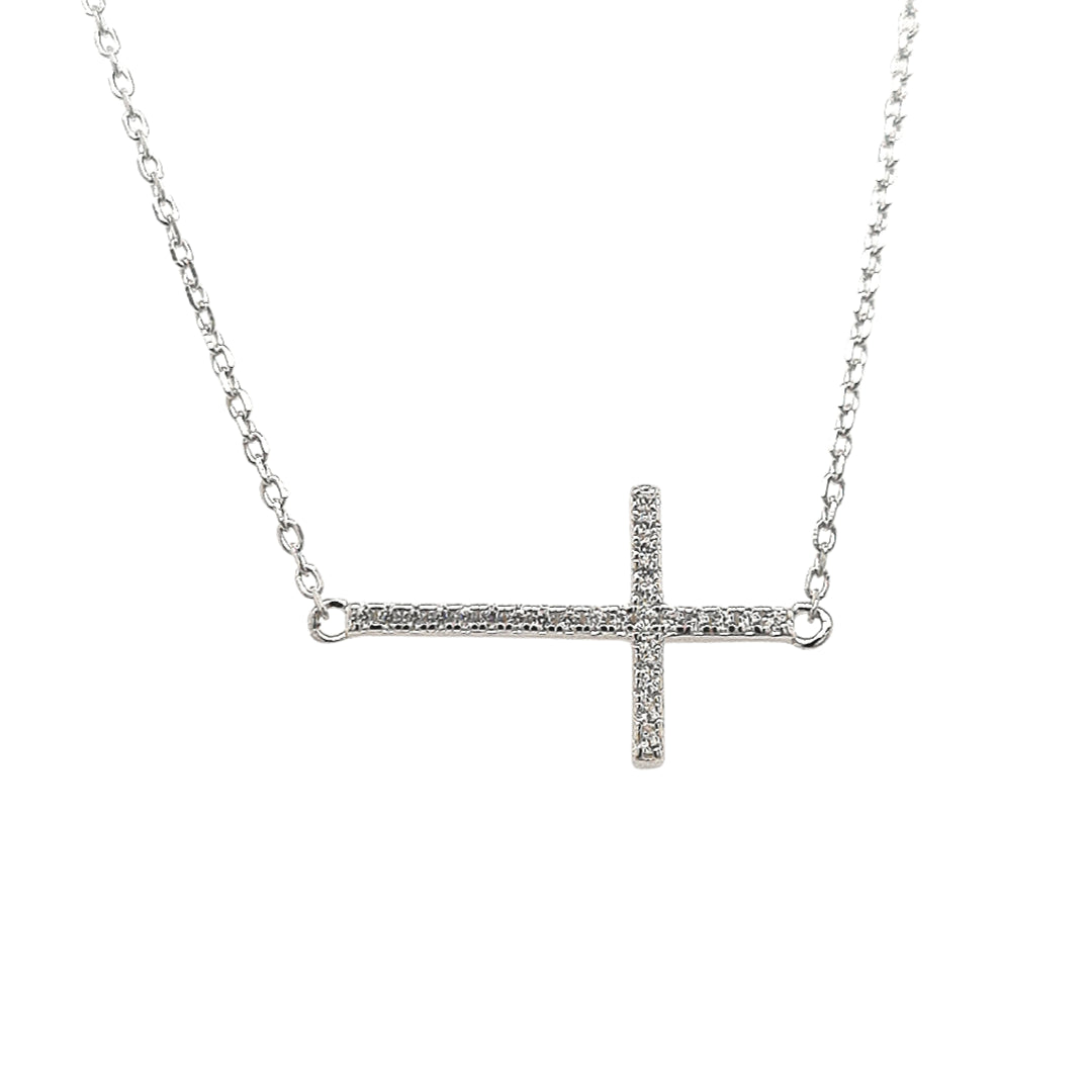 Grace 'Faith' Horizontal Cross Necklace