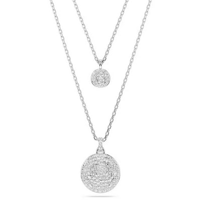 Swarovski Sublima Layered Pendant | Rhodium Plated