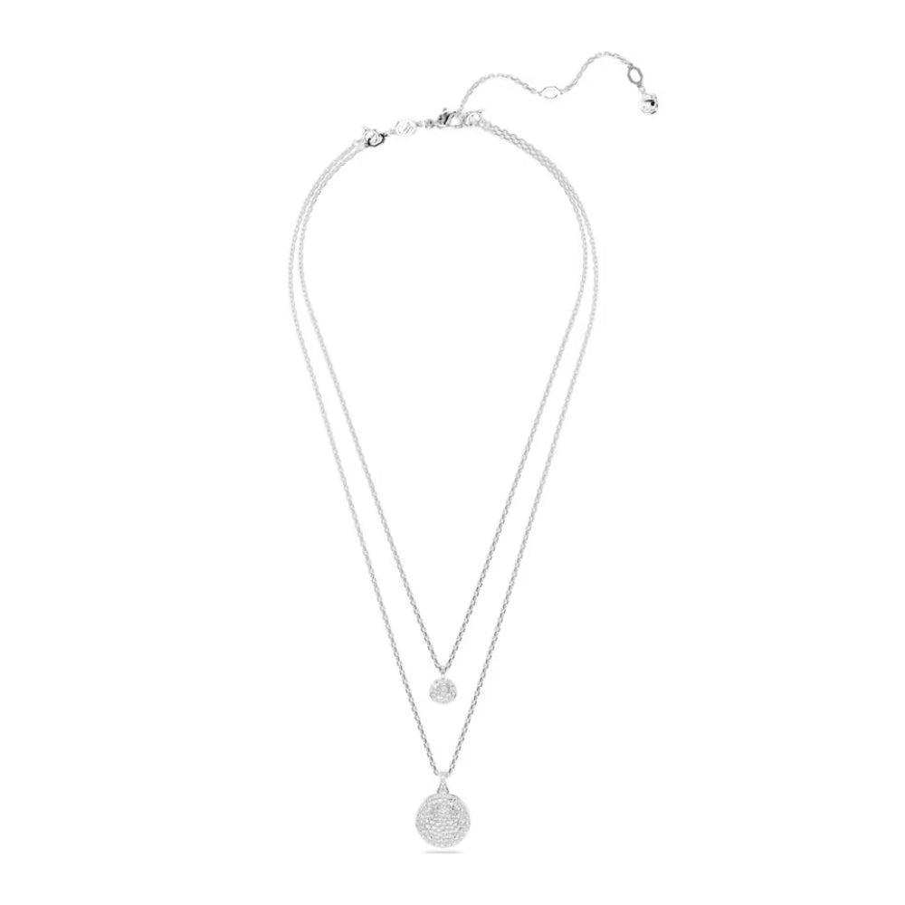 Swarovski Sublima Layered Pendant | Rhodium Plated