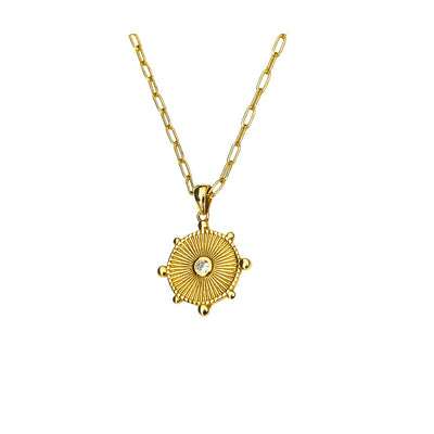 Lindi Kingi Gold Vermeil Sundancer CZ Necklace