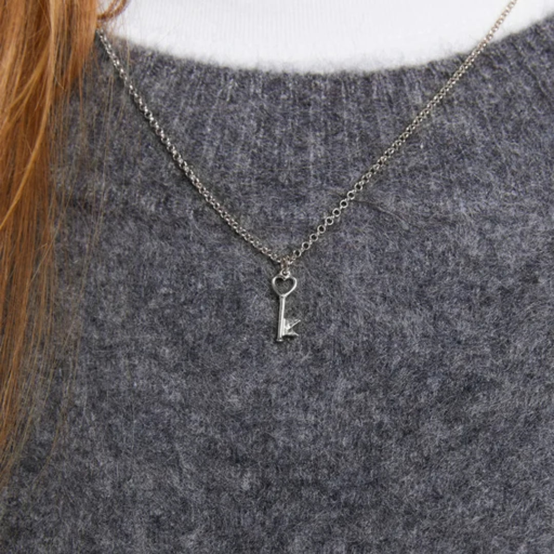 Karen Walker Monogram Key 45cm Necklace | Sterling Silver