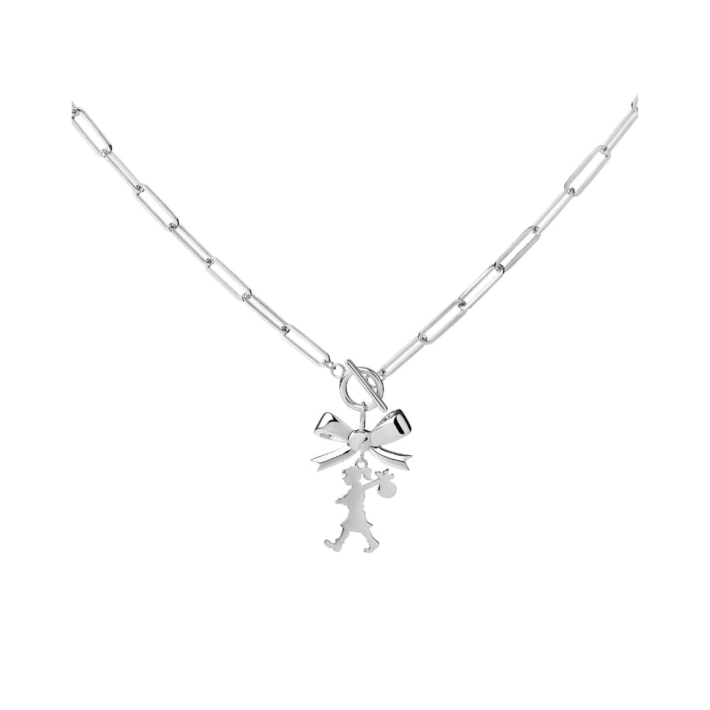 Karen Walker Girl with The Bow Necklace | 45cm | Sterling Silver