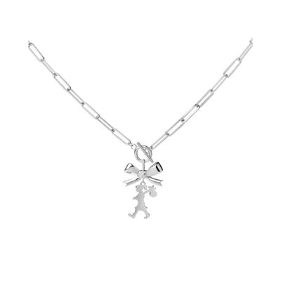 Karen Walker Girl with The Bow Necklace | 45cm | Sterling Silver