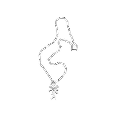 Karen Walker Girl with The Bow Necklace | 45cm | Sterling Silver