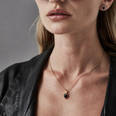 Stolen Girlfriend Club Mini Love Claw | Onyx | Yellow Gold | Necklace | 41cm + 4cm