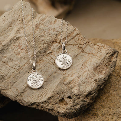 Evolve | Fantail Coin Pendant | Silver | Necklace 55cm