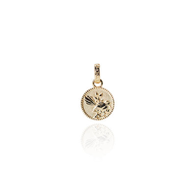 Evolve | Fantail Coin | Pendant Charm | Gold