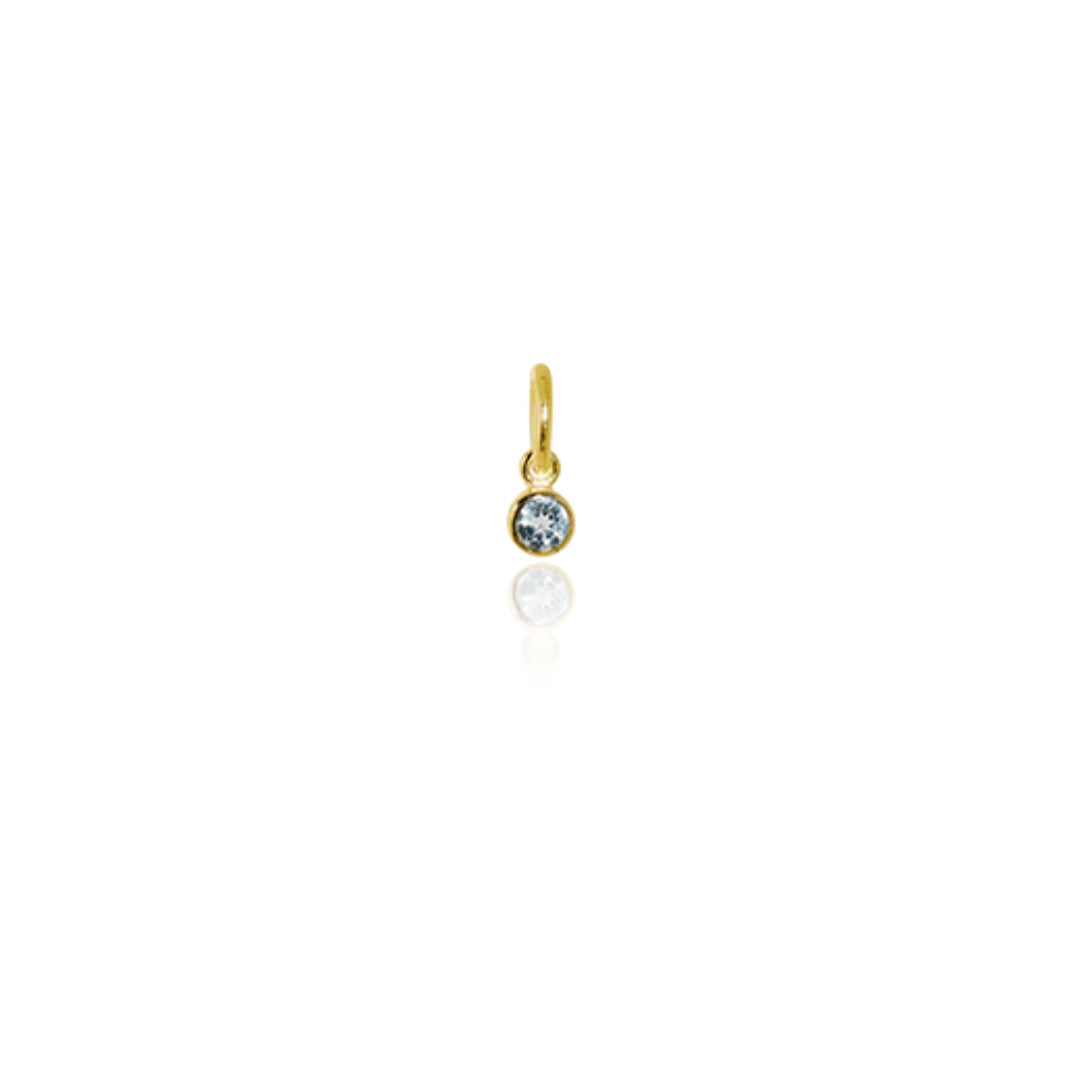 Evolve | March | Sterling | Gold Plated | Aquamarine | Pendant Charm