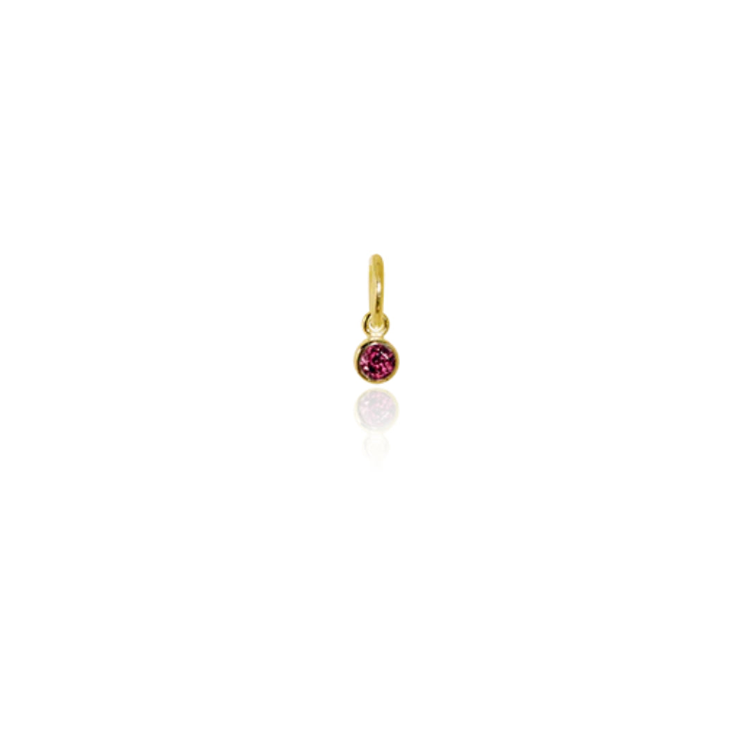 Evolve | July | Gold Plated | Rhodolite | Pendant Charm