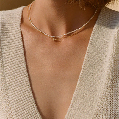 Kirstin Ash | Ripple | Gold Plated | Fresh Water Plated | Necklace