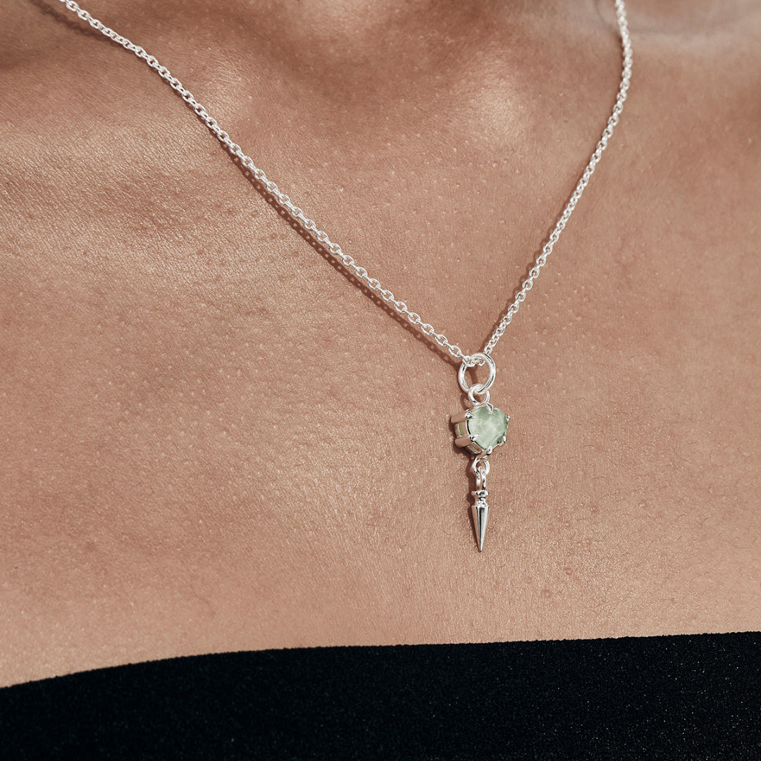 Stolen Girlfriend Club | Precious Punk Spike | Green Amethyst | Necklace