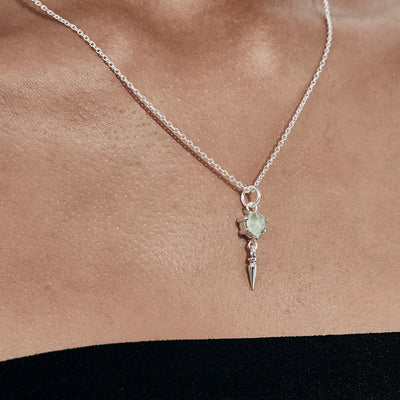 Stolen Girlfriend Club | Precious Punk Spike | Green Amethyst | Necklace
