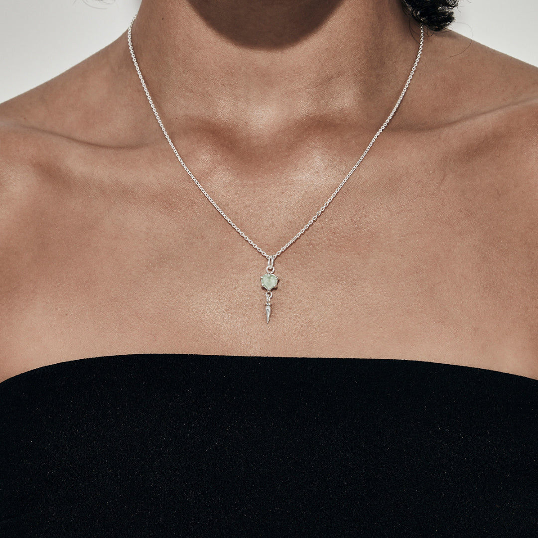 Stolen Girlfriend Club | Precious Punk Spike | Green Amethyst | Necklace
