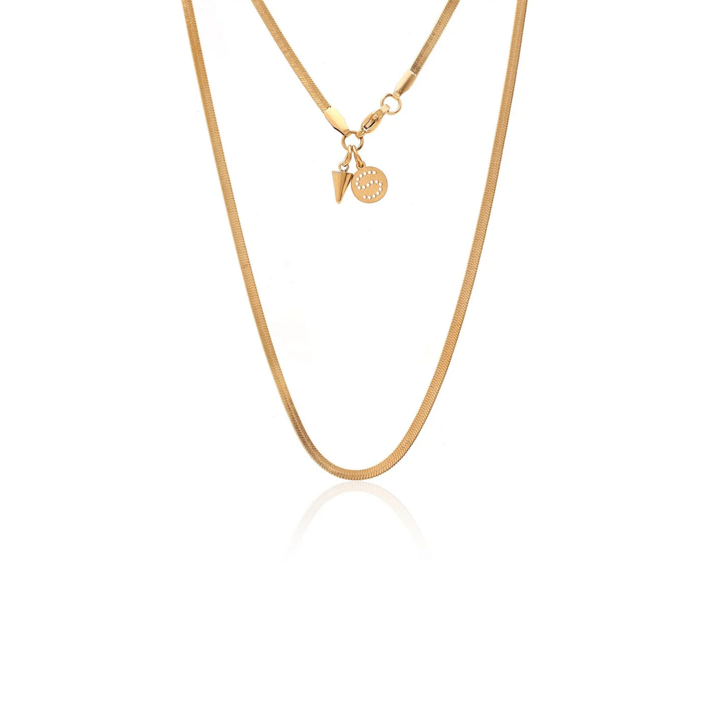 Silk and Steel | Solara | Gold Plated | Herringbone Necklace