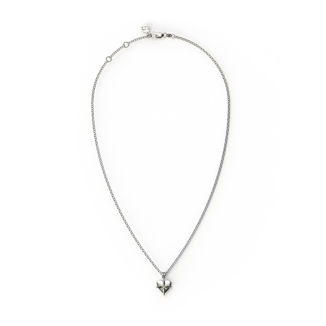 Stolen Girlfriends Club | Birthstone Heart Necklace | August