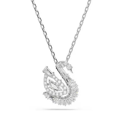 Swarovski Swan Pendant | White