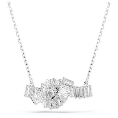 Swarovski Matrix Pendant | Rhodium Plated