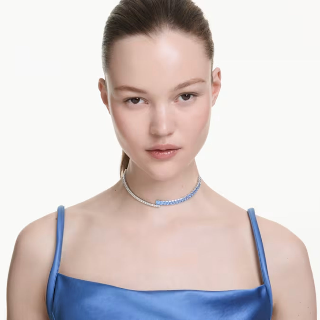 Swarovski Matrix Choker | Rhodium Plated