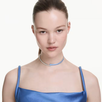 Swarovski Matrix Choker | Rhodium Plated