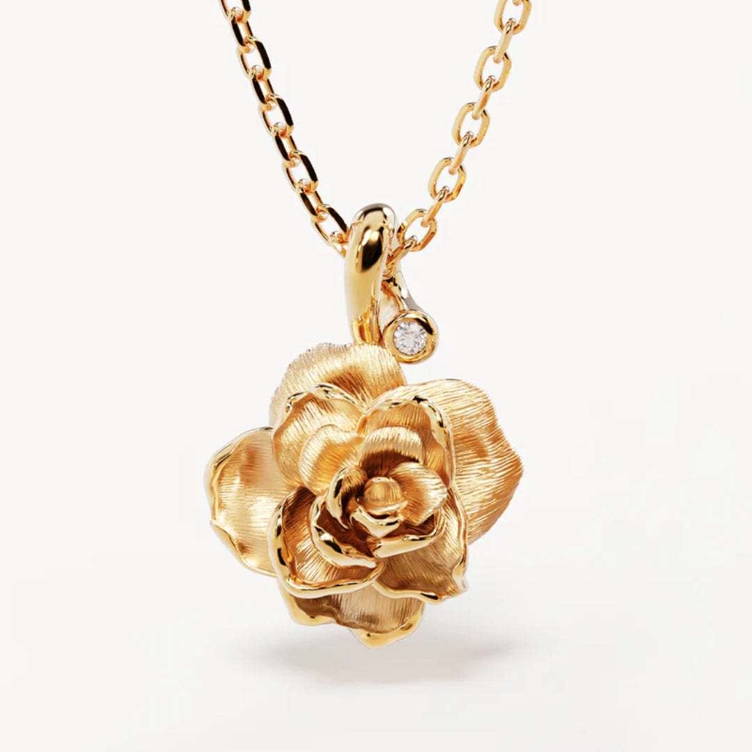 By Charlotte Rose June Birth Flower Necklace | 18K Vermeil