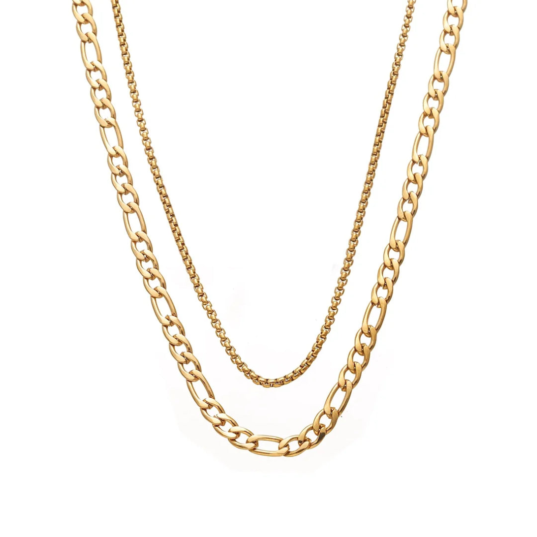 Silk & Steel Reflection Necklace Gold