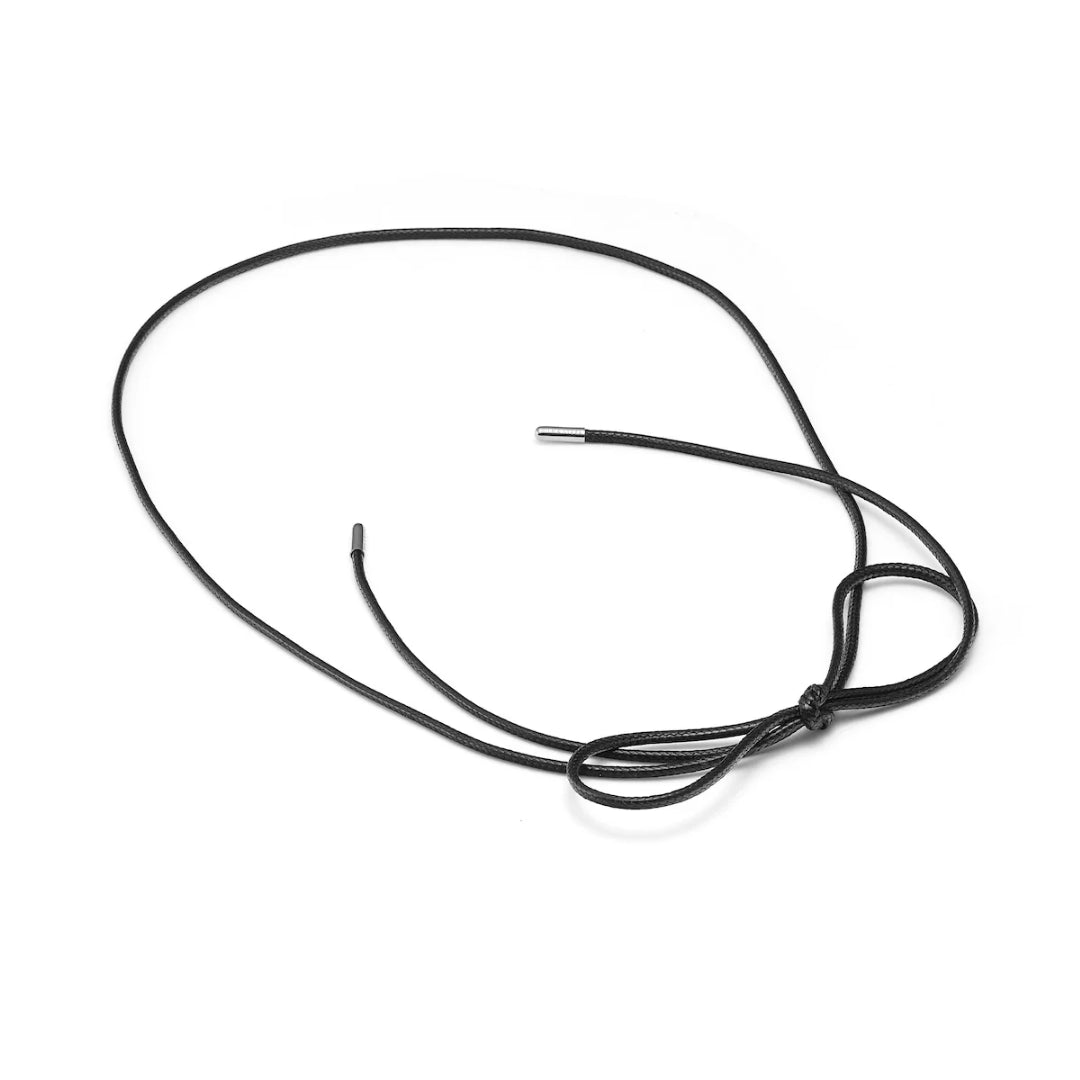 Silk & Steel Linea Lariat Black + Silver