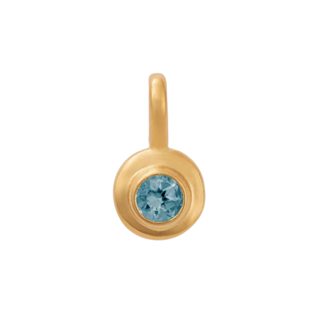 Kirstin Ash London Blue September Birth Stone Charm | 18k Gold Plated