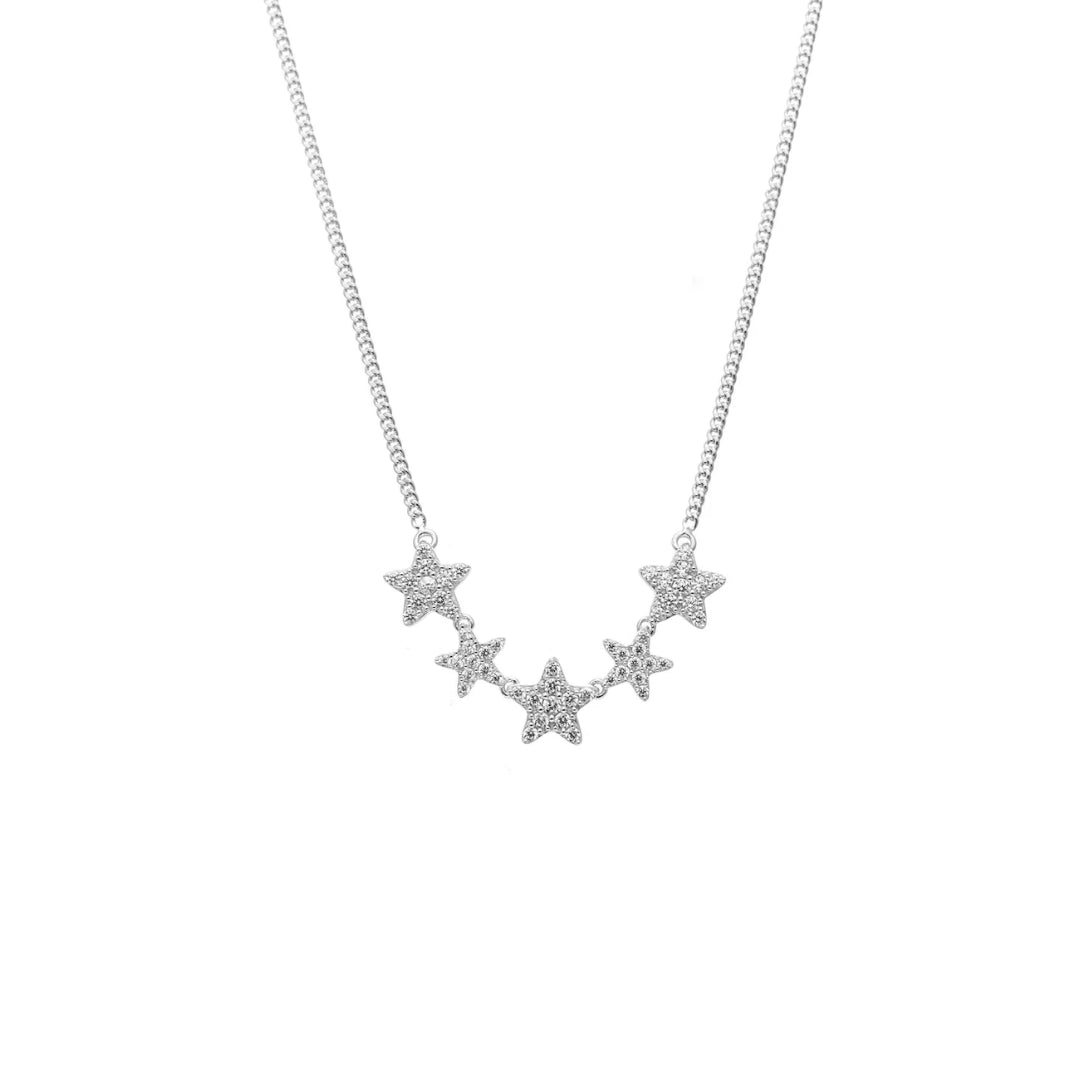 Silk & Steel Étoile Necklace CZ + Silver