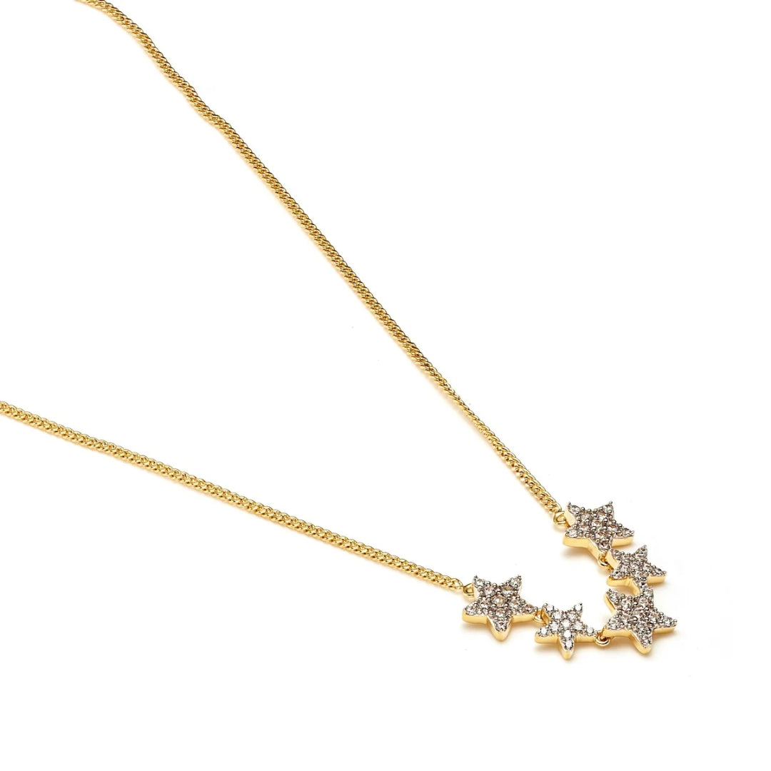 Silk & Steel Étoile Necklace CZ + Gold
